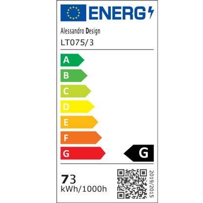 Lustre LED avec télécommande et cristal NOVA ROTONDA RGB 73W, 3 Cercles, Lumière Froide/Chaude/Neutre, Dimmable, Chrome Brillant