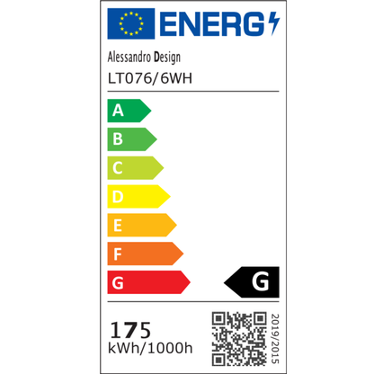 Lustre LED avec télécommande et cristal QUADRIS RGB 175W, 6 Carrés, Lumière Froid/Chaude/Neutre, Dimmable, Blanc