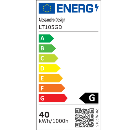 Lustre LED suspendu avec télécommande CASSANDRA 40W, Linéaire, Lumière Froide/Chaude/Neutre, Dimmable, Or, Hauteur réglable
