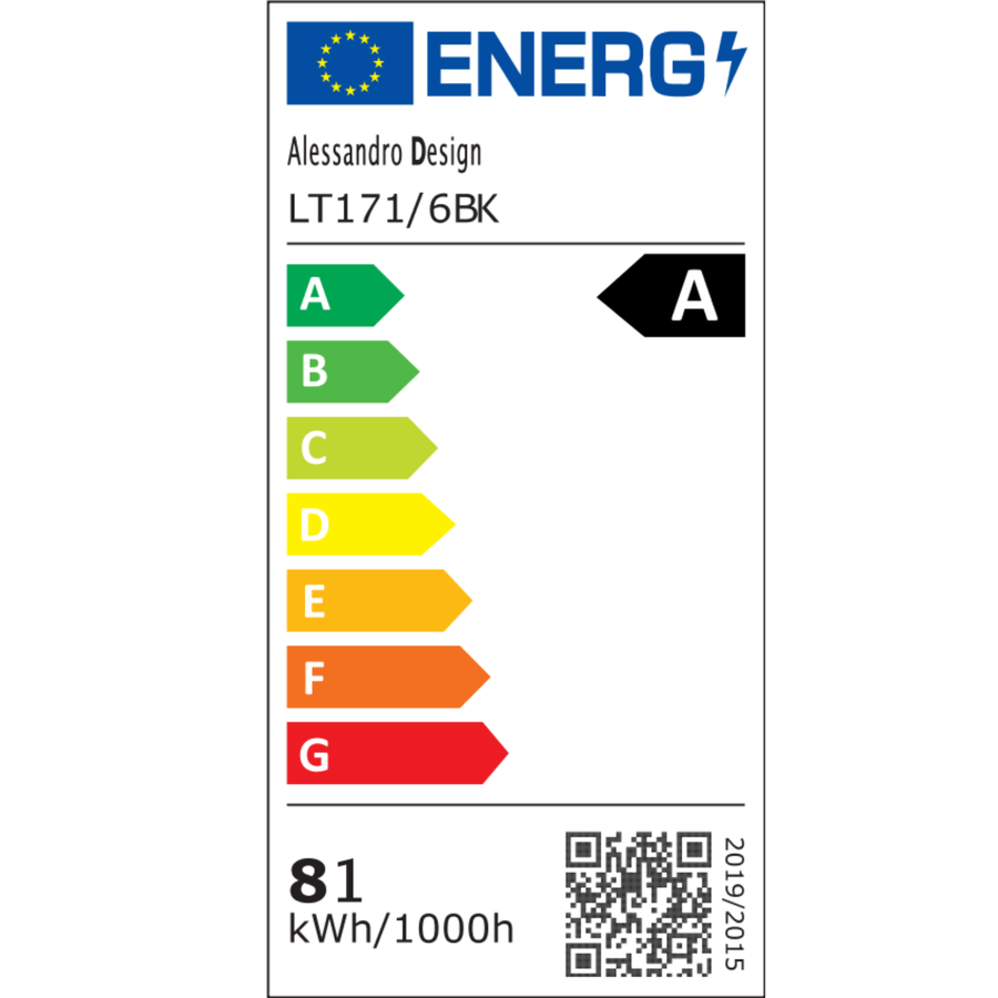 Lustre LED avec télécommande LINEX, 81W, 6 éléments, Linéaire, Lumière Froide/Chaude/Neutre, Gradable, Noir