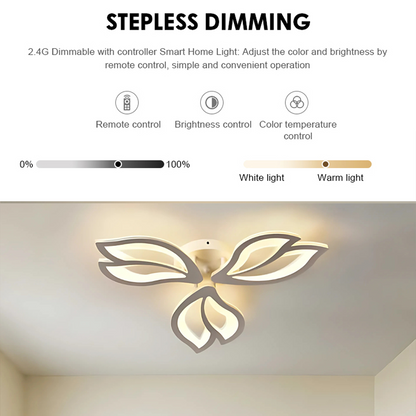 Lustre LED avec télécommande LILY 40W, 3 Éléments, Lumière Froide/Chaude/Neutre, Dimmable, Blanc