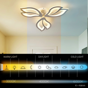 Lustre LED avec télécommande LILY 40W, 3 Éléments, Lumière Froide/Chaude/Neutre, Dimmable, Blanc