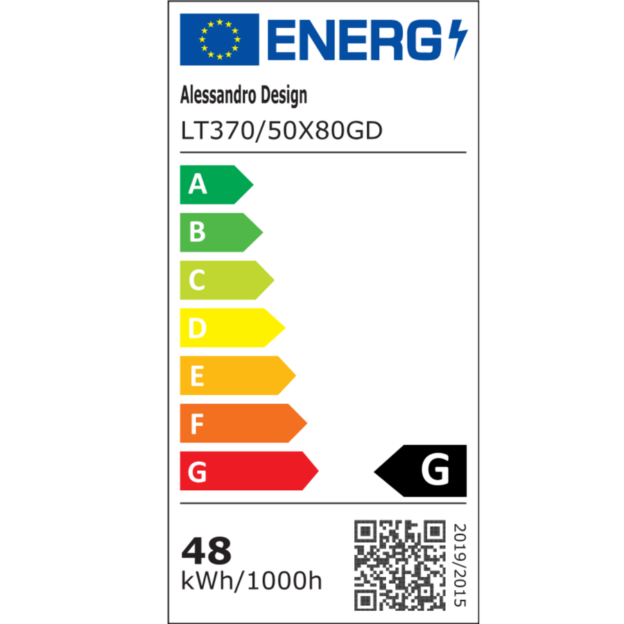 Lustre LED suspendu avec télécommande FAUSTO, 48W, Lumière Froid/Chaud/Neutre, Gradable, Réglable en Hauteur, Doré