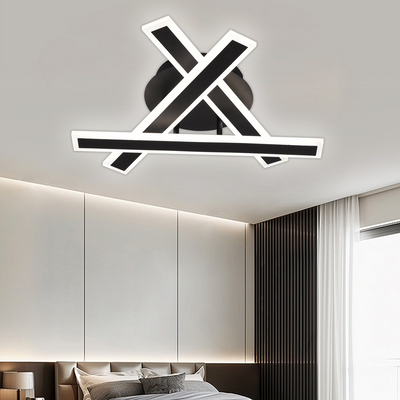 Lustre LED avec télécommande LT755/3BK, 62,2W, 40*5,5*10, IP20, lumière froide/chaude/neutre, variable, noir, fer, plexiglas