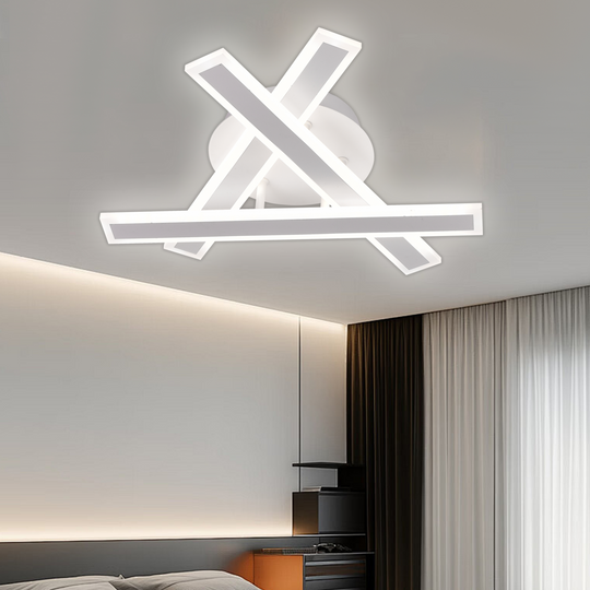 Lustre LED avec télécommande ZYRON Nobile, 62W, 40x5,5x10, lumière froide/chaude/neutre, variable, blanc, métal, plexiglas Lustres LED avec télécommande Titre par défaut Alessandro Design