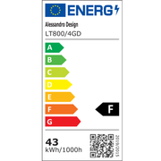 Lustre LED avec télécommande BETTY 43W, 4 Cercles, Lumière Froide/Chaude/Neutre, Dimmable, Or Brillant