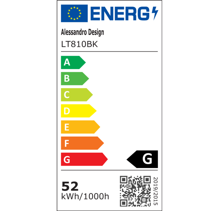 Lustre LED avec télécommande VECTOR ARCUS 52W, 2 Éléments, Lumière Froide/Chaude/Neutre, Dimmable, Noir