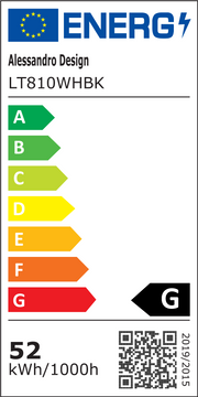Lustre LED avec télécommande VECTOR ARCUS 52W, 2 Éléments, Lumière Froide/Chaude/Neutre, Dimmable, Noir Blanc