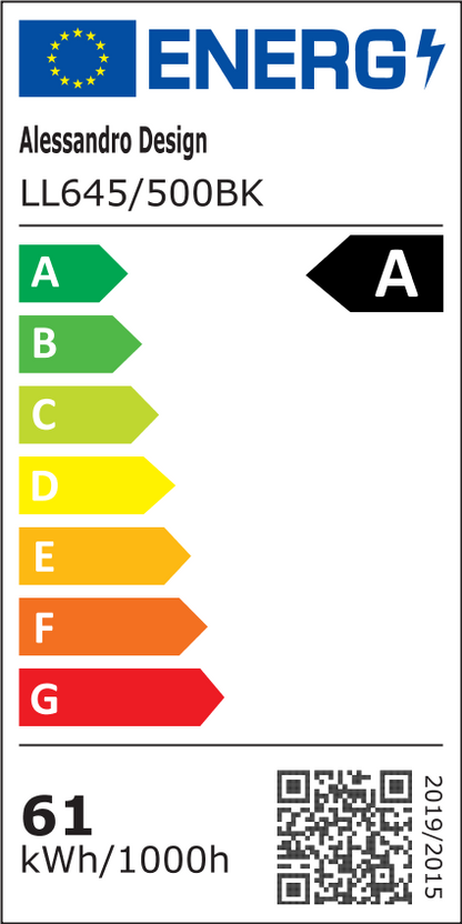 Lustre LED SKYForma Nexen, 61W, Lumière froide/chaude/neutre, Noir