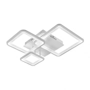 Lustre LED avec télécommande ZOE, 60W, 3 Carrés, Lumière Froid/Chaud/Neutre, Gradable, Blanc