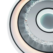 Lustre LED en cristal MITA 28W, Diamètre 20cm, Rond, Lumière Froide/Chaude/Neutre, Blanc
