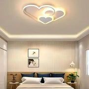 Lustre LED avec télécommande AMI 50W, 3 Coeurs, Lumière Froide/Chaude/Neutre, Dimmable, Blanc