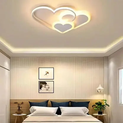 Lustre LED avec télécommande AMI 50W, 3 Coeurs, Lumière Froide/Chaude/Neutre, Dimmable, Blanc