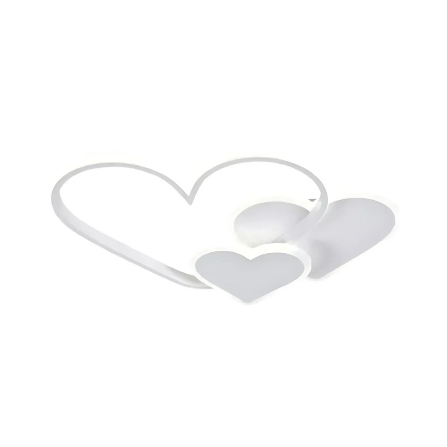 Lustre LED avec télécommande AMI 50W, 3 Coeurs, Lumière Froide/Chaude/Neutre, Dimmable, Blanc