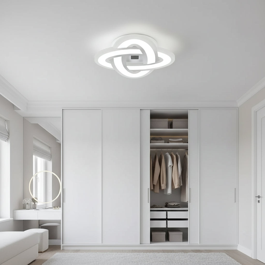 Lustre LED CRINELLA 45W, diamètre 23cm, lumière froide/chaude/neutre, lustre LED blanc Default Title Alessandro Design