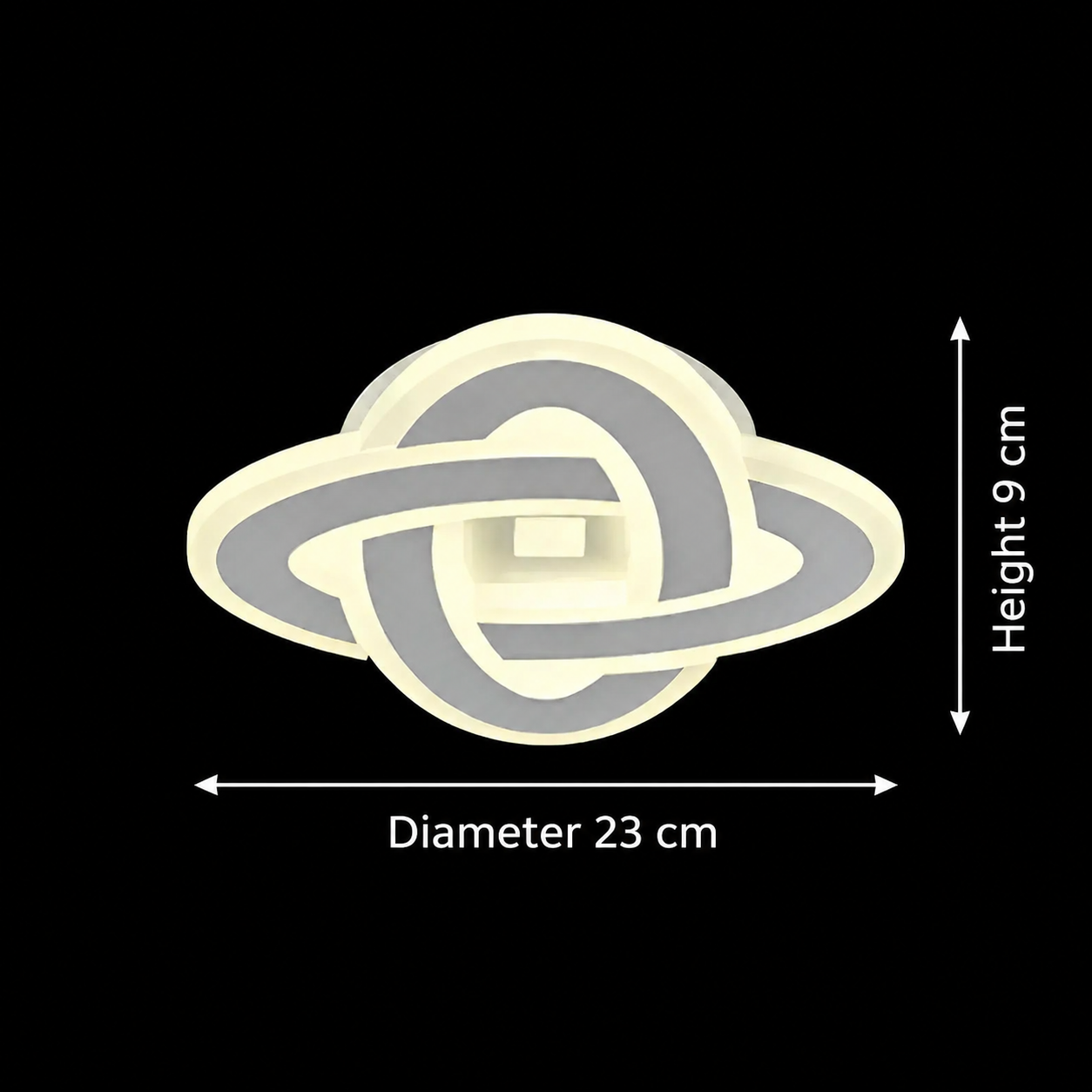 Lustre LED CRINELLA 45W, diamètre 23cm, lumière froide/chaude/neutre, lustre LED blanc Default Title Alessandro Design