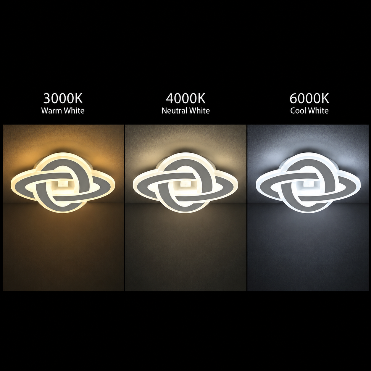 Lustre LED CRINELLA 45W, diamètre 23cm, lumière froide/chaude/neutre, lustre LED blanc Default Title Alessandro Design