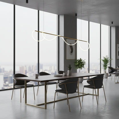 DIVINO Lustre LED avec Tube Flexible en Silicone – 62W, Lumière Orientable, Lustres Modernes Dorés Titre par Défaut Alessandro Design