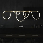 DIVINO Lustre LED avec Tube Flexible en Silicone - 62W, Lumière Réglable, Lustres Modernes Dorés Titre par Défaut Alessandro Design