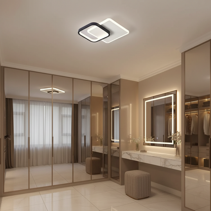 Lustre LED MARCELO 30W, Lumière Froide/Chaude/Neutre Noir Blanc