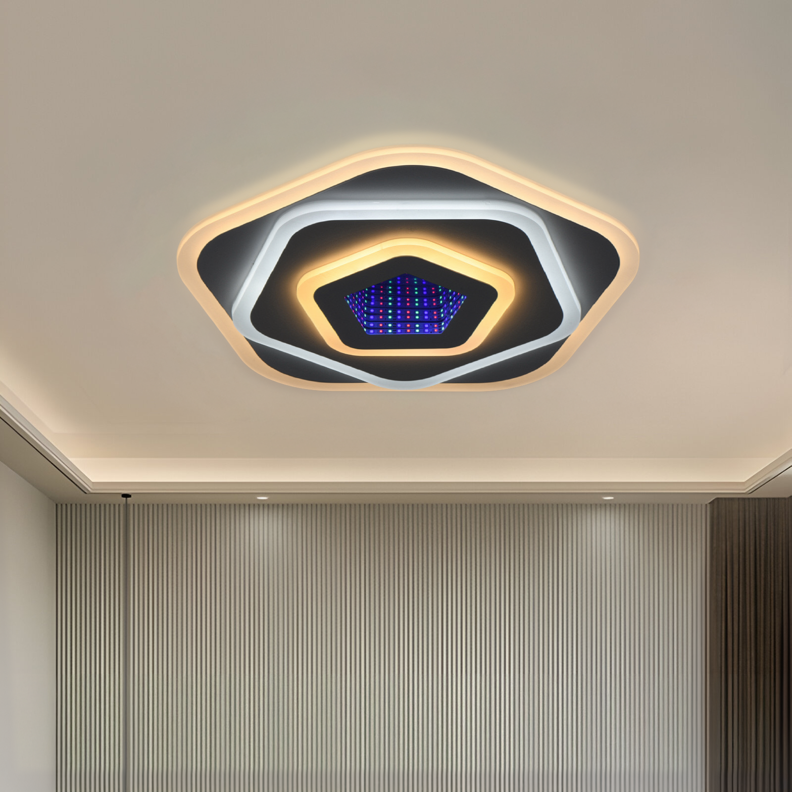 Lustre LED NEXA 3D 39W, diamètre 23 cm, lumière froide/chaude/neutre, lustre LED blanc Default Title Alessandro Design