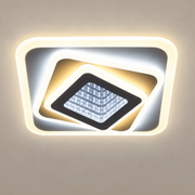 Lustre LED NEXA 3D 46W, Carré, Lumière Froide/Chaude/Neutre, Blanc