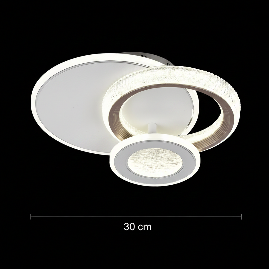 Lustre LED NYXORA 44W, 3 Cercles, Lumière Froide/Chaude/Neutre, Lustres LED Blancs Default Title Alessandro Design