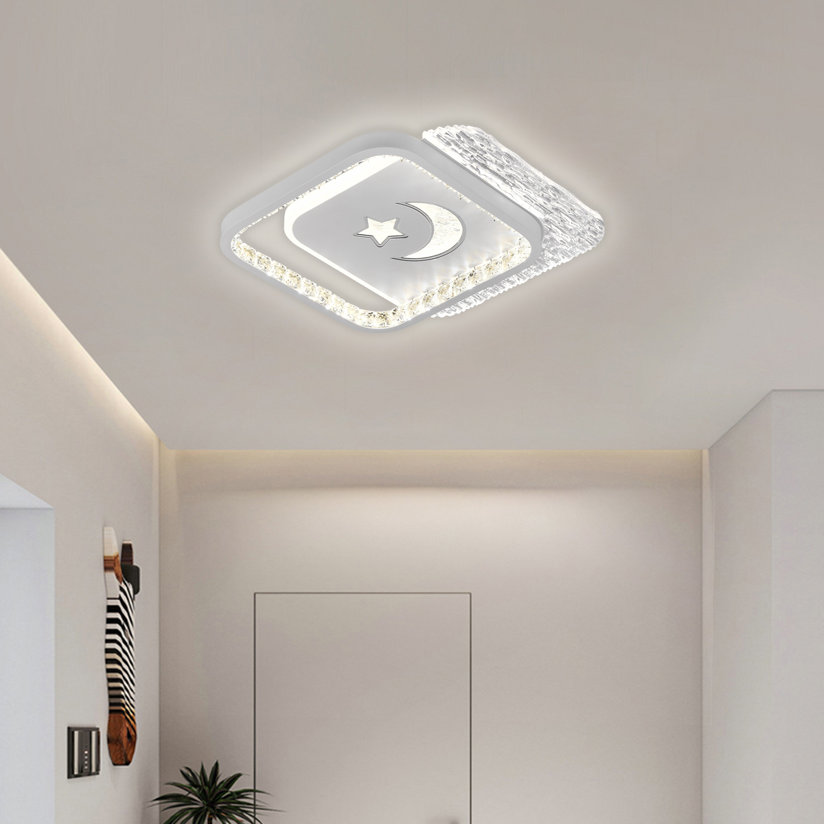 Lustre LED PERU 38W, 2 carrés, lumière froide/chaude/neutre, lustres LED blancs Default Title Alessandro Design