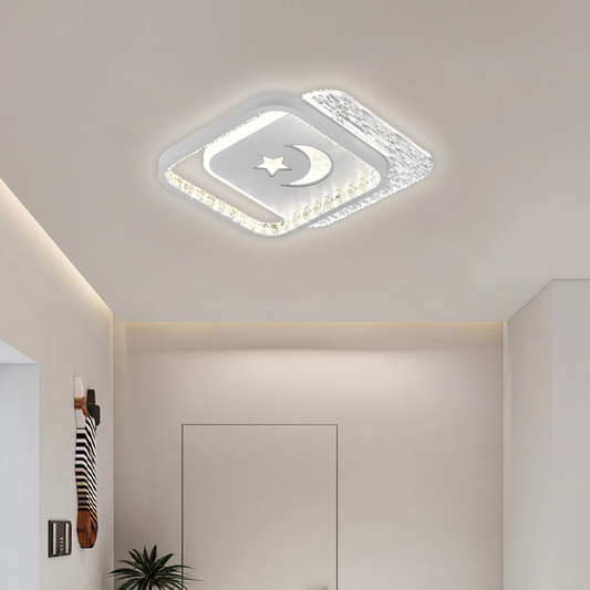 Lustre LED PERU 38W, 2 carrés, lumière froide/chaude/neutre, lustres LED blancs Default Title Alessandro Design