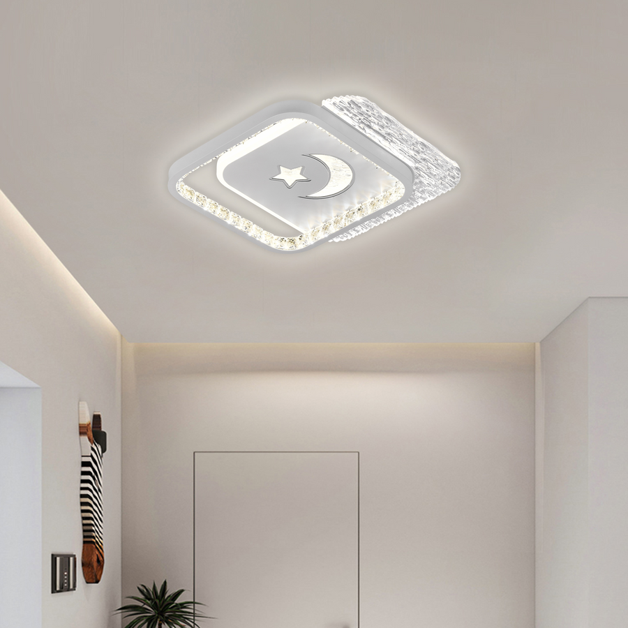 Lustre LED PERU 38W, 2 carrés, lumière froide/chaude/neutre, lustres LED blancs Default Title Alessandro Design