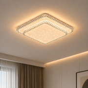 QIKIQTAALUK Lustre LED, 40 W, 38 x 38 cm, lumière chaude/neutre/froide, blanc