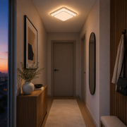 QIKIQTAALUK Lustre LED, 40 W, 38 x 38 cm, lumière chaude/neutre/froide, blanc