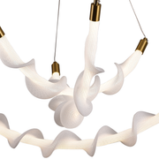 Lustre LED suspendu en acrylique UNDA Crown, 28 W, lumière chaude/neutre/froide 3000/4000/6000 K, blanc, hauteur réglable, lustres modernes en métal et acrylique Titre par défaut Alessandro Design