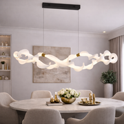 Lustre LED suspendu en acrylique UNDA Infinity, 36 W, lumière chaude/neutre/froide 3000/4000/6000 K, blanc doré, lustres modernes à hauteur réglable Titre par défaut Alessandro Design