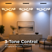 Lustre LED suspendu en acrylique UNDA Infinity, 36W, lumière chaude/neutre/froide 3000/4000/6000K, blanc doré, hauteur réglable