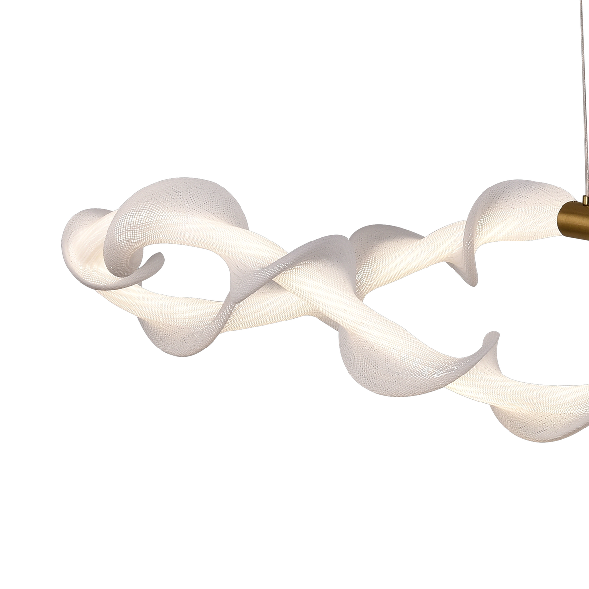 Lustre LED suspendu en acrylique UNDA Infinity, 36 W, lumière chaude/neutre/froide 3000/4000/6000 K, blanc doré, lustres modernes à hauteur réglable Titre par défaut Alessandro Design