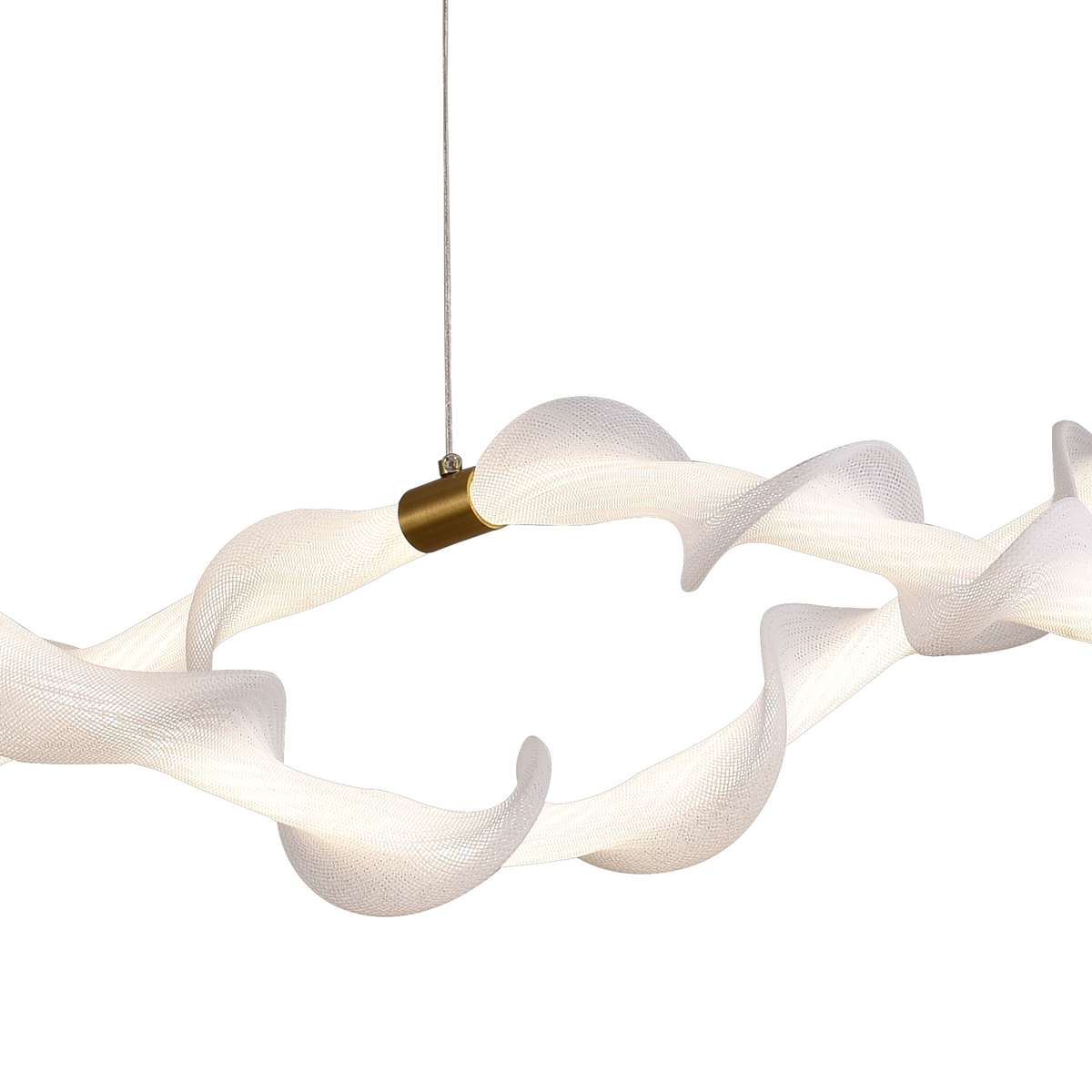 Lustre LED suspendu en acrylique UNDA Infinity, 36 W, lumière chaude/neutre/froide 3000/4000/6000 K, blanc doré, lustres modernes à hauteur réglable Titre par défaut Alessandro Design