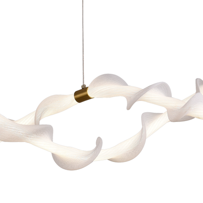 Lustre LED suspendu en acrylique UNDA Infinity, 36 W, lumière chaude/neutre/froide 3000/4000/6000 K, blanc doré, lustres modernes à hauteur réglable Titre par défaut Alessandro Design