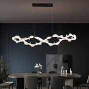 Lustre LED suspendu en acrylique UNDA Infinity, 36 W, lumière chaude/neutre/froide 3000/4000/6000 K, blanc doré, lustres modernes à hauteur réglable Titre par défaut Alessandro Design