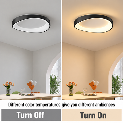 Lustre LED avec télécommande, PL103/520BK, 29W, diamètre 50 cm, lumière chaude/froide/neutre, noir
