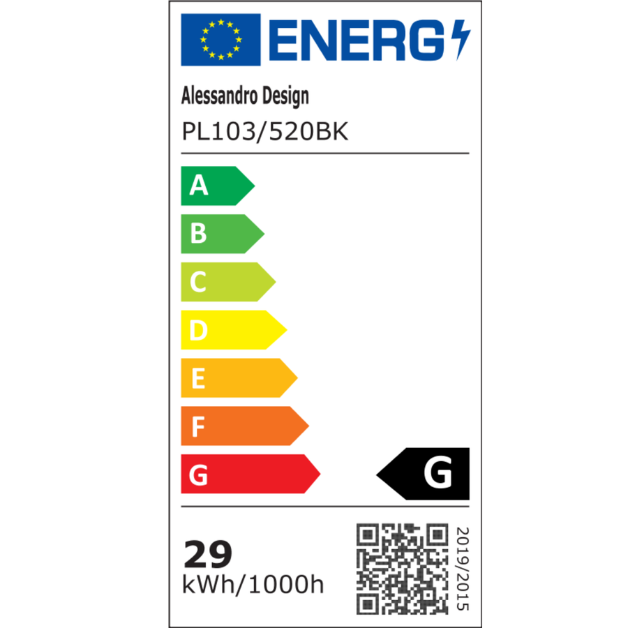 Plafonnier LED avec télécommande, PL103/520BK, 29 W, diamètre 50 cm, lumière chaude/froide/neutre, lustres LED noirs avec télécommande Titre par défaut Alessandro Design