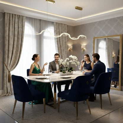 Lustre LED avec télécommande, suspendu AMI 63W, linéaire, lumière froide/chaude/neutre, doré, lustres LED réglables en hauteur avec télécommande Titre par défaut Alessandro Design