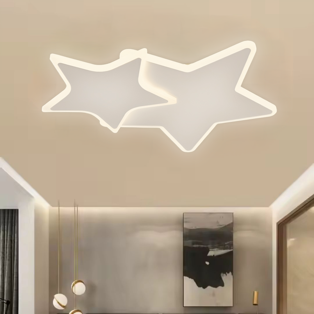 Lustre LED avec télécommande 41W, Étoiles, Lumière Froide/Chaude/Neutre, Dimmable, Lustre LED blanc avec télécommande Default Title Alessandro Design