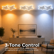 Lustre LED avec télécommande 41W, Étoiles, Lumière Froide/Chaude/Neutre, Dimmable, Blanc