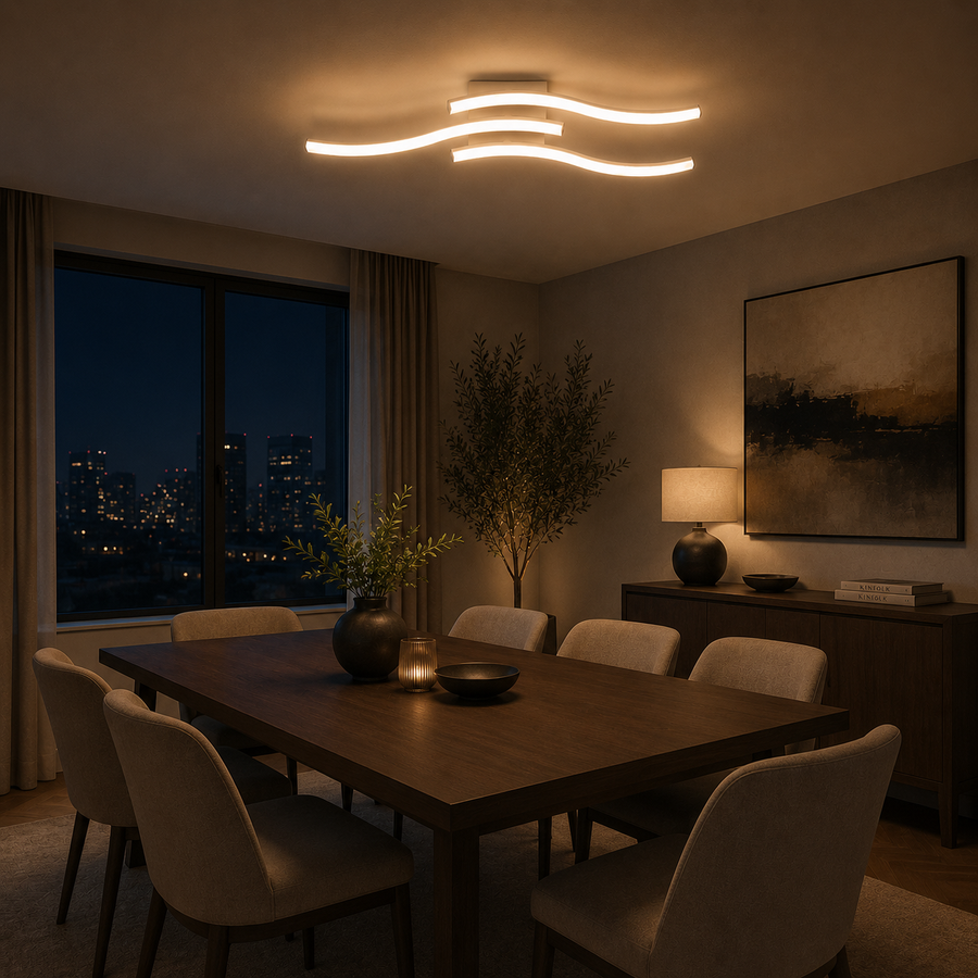 Lustre LED avec télécommande ANADYR 29W, 3 Éléments, Lumière Froide/Chaude/Neutre, Dimmable, Blanc
