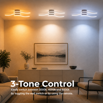 Lustre LED avec télécommande ANADYR 29W, 3 Éléments, Lumière Froide/Chaude/Neutre, Dimmable, Blanc