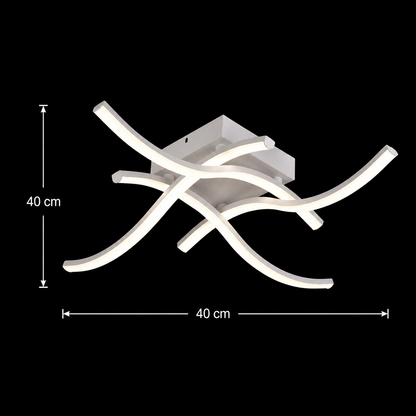 Lustre LED avec télécommande ANADYR 40W, 4 Éléments, Lumière Froide/Chaude/Neutre, Dimmable, Blanc