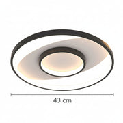 Lustre LED avec télécommande FIGURATO, 63W, 3 Cercles, Lumière Froide/Chaude/Neutre, Dimmable, Noir Lustres LED avec Télécommande Default Title Alessandro Design