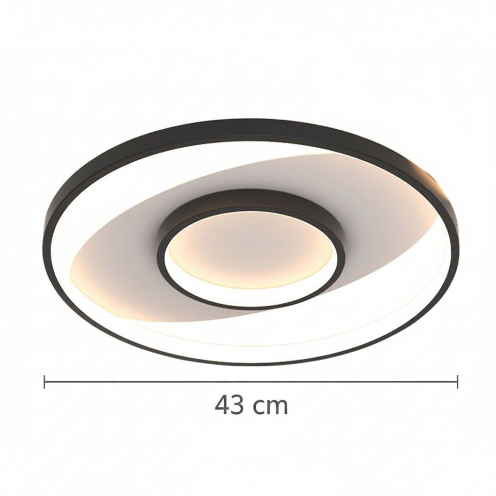 Lustre LED avec télécommande FIGURATO, 63W, 3 Cercles, Lumière Froide/Chaude/Neutre, Dimmable, Noir Lustres LED avec Télécommande Default Title Alessandro Design
