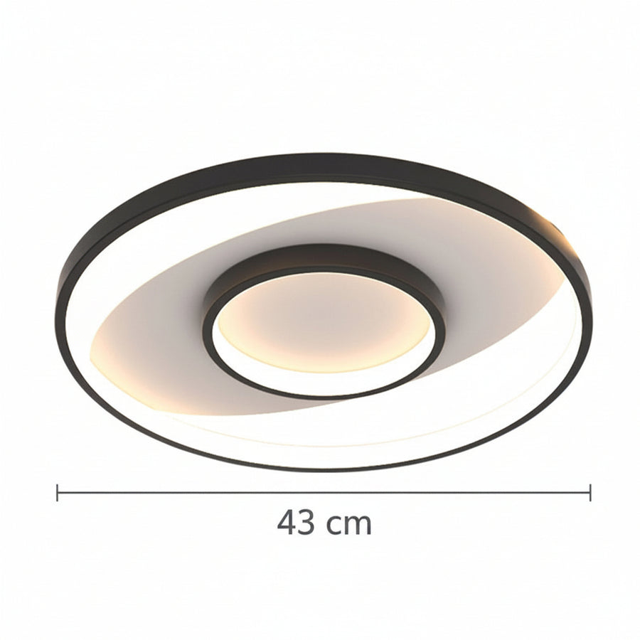 Lustre LED avec télécommande FIGURATO, 63W, 3 Cercles, Lumière Froide/Chaude/Neutre, Dimmable, Noir Lustres LED avec Télécommande Default Title Alessandro Design